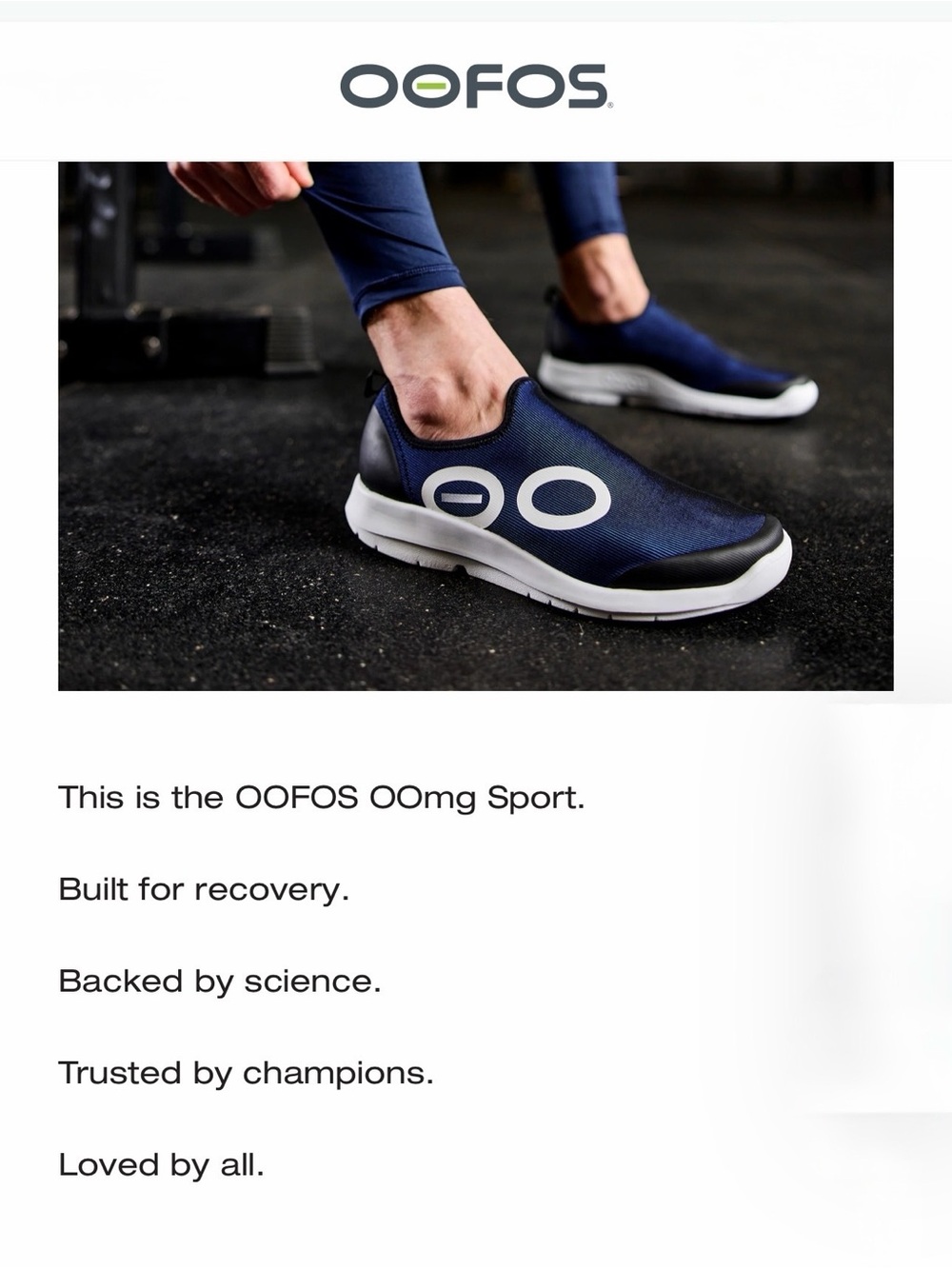 *new* OOFOS OOmg Sport Men’s Recovery Slip-On